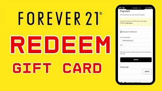 How to Redeem Gift Card in Forever 21 2024?
