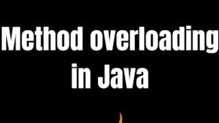 Method Overloading in Java part - 3 | Java Basics 59 | Java in Telugu