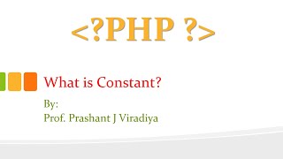 How to declare Constant in PHP?| Syntax-Example | Difference between Constant and Variable | Program