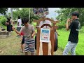 令和五年飯豊町　山之神神社例大祭警護かげ 獅子舞 山形県 日本の祭り 飯豊町 飯豊荒獅子 黒獅子