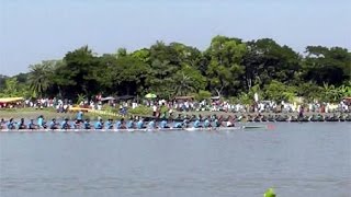 মধুমতি নদীতে নৈকাবাইচ -  BAGERHAT BOTAT RACE FOOTAGE 22 11 2016