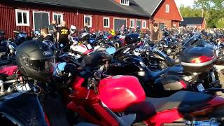 Summer closing for motorbikes in Haltiala farm, Helsinki.