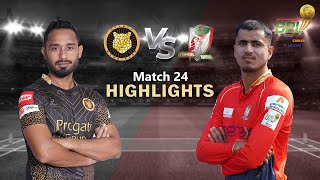 Sylhet Sunrisers vs Fortune Barishal | 24th Match | Highlights | Season 8 | BBPL 2022