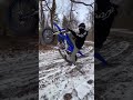 almost fell doing circles in the snow 😭❄️🥶 2024 yz250 yamaha wheelie dirtbike