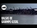 Centenas de balsas de garimpo ilegal lotam rio Madeira