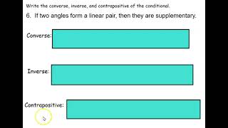 HGeom Conditional Statements Notes