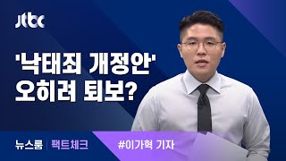 [팩트체크] 낙태죄 정부 개정안, 오히려 퇴보? / JTBC 뉴스룸