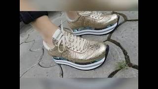 Premiata 1968 gold sneakers