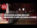 EU: Autobuses dejan migrantes en casa de Kamala Harris durante Nochebuena