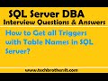 How to Get all Triggers with Table Names in SQL Server - SQL Server Tutorial