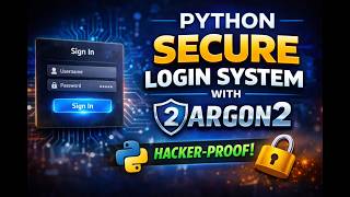 Build a Secure Login System in Python 🔐 (Argon2 Password Hashing + Modern UI)
