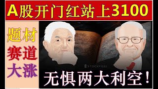 无惧两大利空！2023年A股开门红！成功突破站上3100！风水轮流转！题材+赛道股大涨！白酒消费集体下挫！（2023/1/3股市分析）【中文字幕】