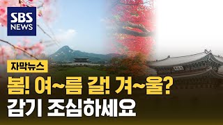 부쩍 쌀쌀해진 날씨…감기 조심하세요 (자막뉴스) / SBS