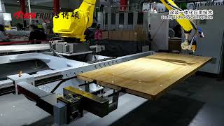 Wooden door robot automatic glue spraying machine