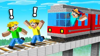 We Made a MONORAIL In Our Minecraft World!