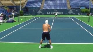 07 26 09 Tommy Haas practicing at 2009 LA tennis