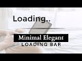 Simple Minimal Elegant Loading Bar Using Only HTML & CSS - Pure CSS Tutorial - CodeWithTanmay