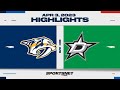 NHL Highlights | Predators vs. Stars - April 3, 2023