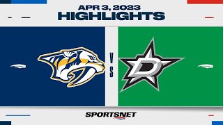 NHL Highlights | Predators vs. Stars - April 3, 2023