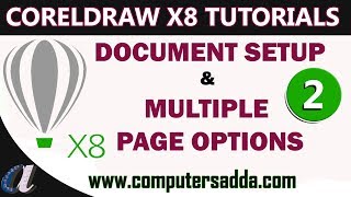 CorelDraw Telugu Tutorials - 02 || Document Setup & Multiple Page Option's ||Computersadda.com