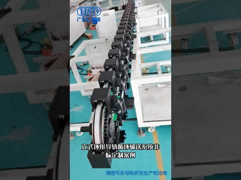 Two-lane ring guide conveyor line, ring guide rail circulating conveyor system