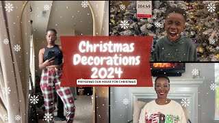 Christmas Decorations 2024 l Christmas Prep, Clean and Declutter, Flocked Tree, Christmas Decor Haul