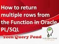 Oracle SQL Tutorial : How to return multiple values from the Function in Oracle PL/SQL