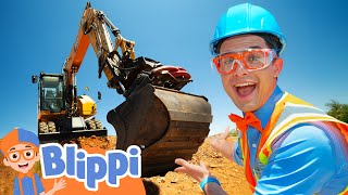 Blippi's Construction Vehicles Adventure - Blippi's Vroom Vroom Vehicle Show | Videos for Kids