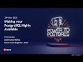 Webinar: Making your PostgreSQL Database Highly Available