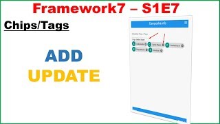 Framework7 S1E7 : Chips/Tags - ADD DELETE