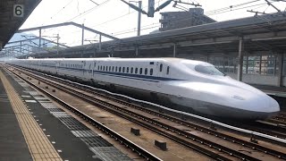 のぞみ号東京行きN700系 山陽新幹線三原駅通過