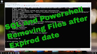 Remove a file based on SQL Database with Powershell