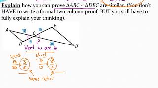Proving two triangles are similar