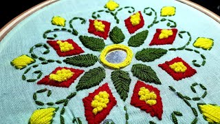 Hand Embroidery mandala motif design 2021