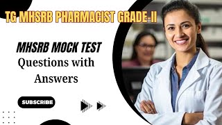 TG MHSRB Mock test Questions with Answers #pharmacy #mhsrb #tgpsc