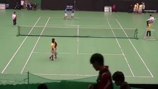 第50回全日本私立高等学校選抜ソフトテニス大会　男子団体決勝　岡崎城西 対 上宮　第1試合