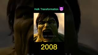 Evolution of HULK Transformation(2008 to 2017) #shorts #viralvideo #hulk