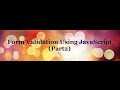 Form Validation Using JavaScript tutorial (Part-2) - Text input Validation