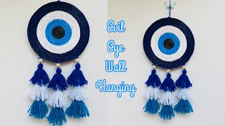 Evil Eye Wall Hanging 🧿 | Newspaper wall hanging craft ideas