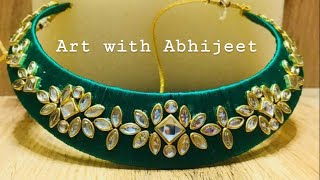 How To Make Silk Thread Designer Necklace/Choker at Home||SILK THREAD NACKLACE MAKING