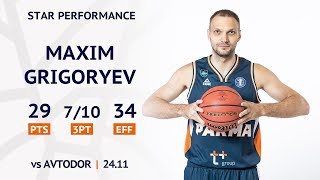 Star Performance. Maxim Grigoryev scores 29 PTS, helps PARMA to beat Avtodor