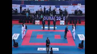 Egypt vs France. World Karate Championship Dubai 2021. Final. Female Team Kumite.