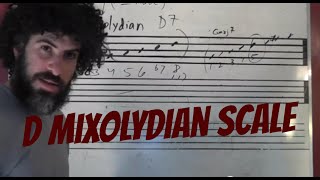 D Mixolydian Scale (Dominant 7)