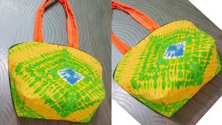 10 मिनट में बिना फोम के पुराने कपड़ों से नया बैग बनाएं/Zipper Handbag/Shopping Bag l