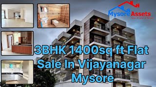 3Bhk Furnished Flat Sale In Vijayanagar 4th Stage Mysore | 1400sq ft | #flat #mysore #apartment