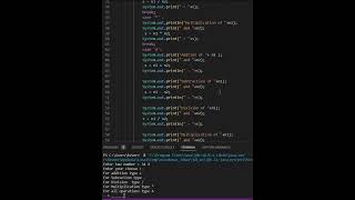 Java Program Using Switch In VS Code