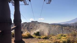 風の強い日にロープウェイ乗るとこうなる(Ropeway in hakone Japan)(箱根ロープウェイ)