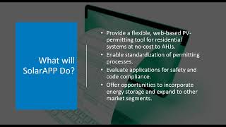 NASEO Electricity Committee Webinar: SolarAPP Platform to Streamline Permitting Processes