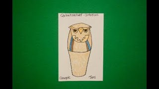 Let's Draw a Canopic Jar-Head of a Falcon