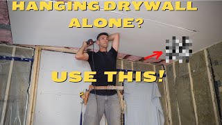 Simple Jig to Hang Drywall Alone!!!